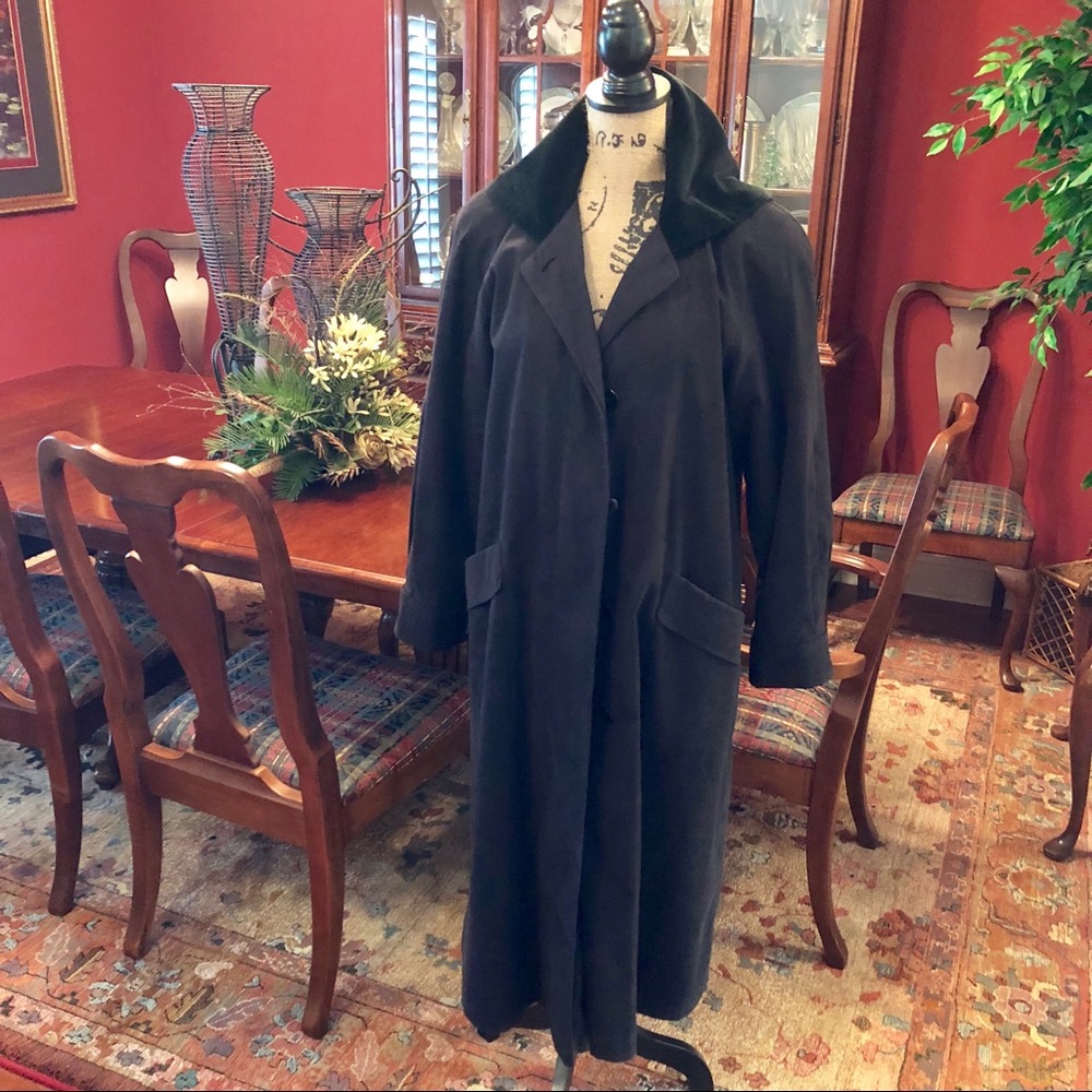 Long black winter coat
